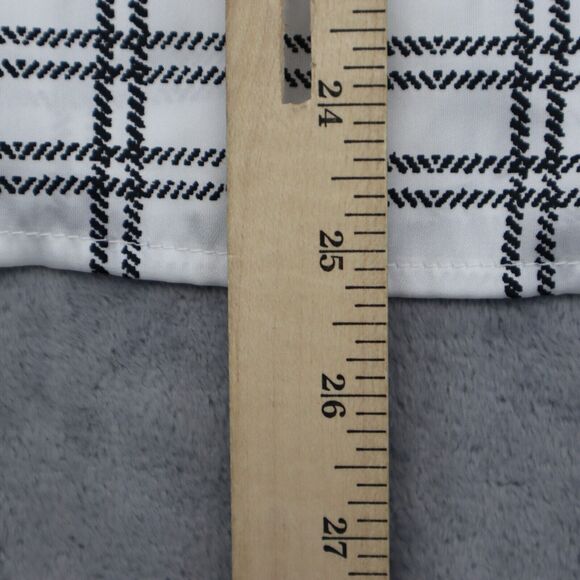 Forever 21 Shirt Womens S White Black Plaid Button Up Sleeveless Collared Top - Picture 7 of 15